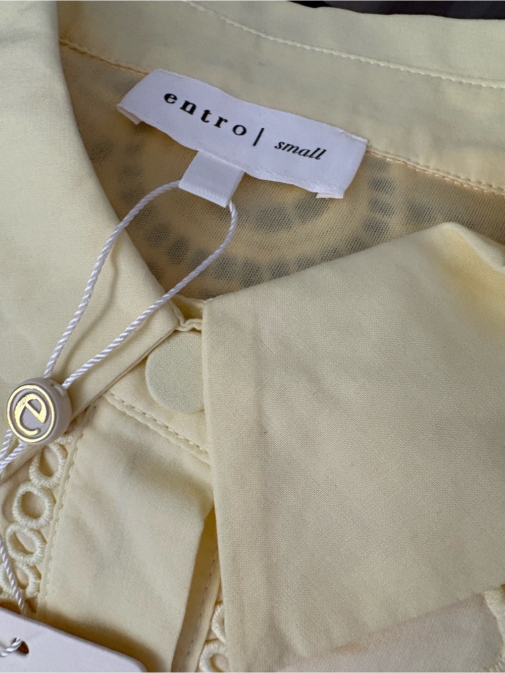 ❤️NEW entro Yellow Eyelet-Trim Button Front Top And shorts sets - Picture 2 of 15